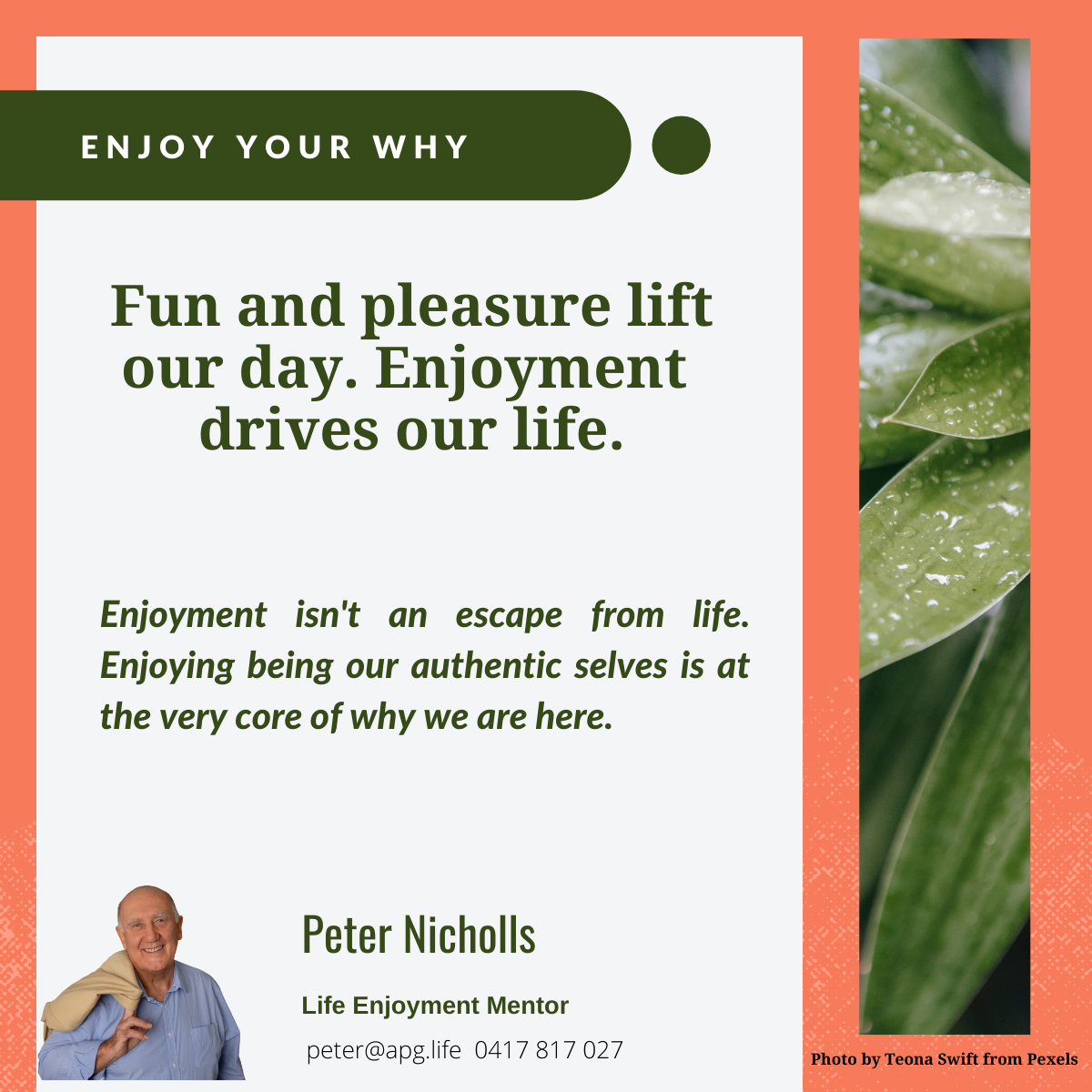 Enjoyment drives our lives 1
